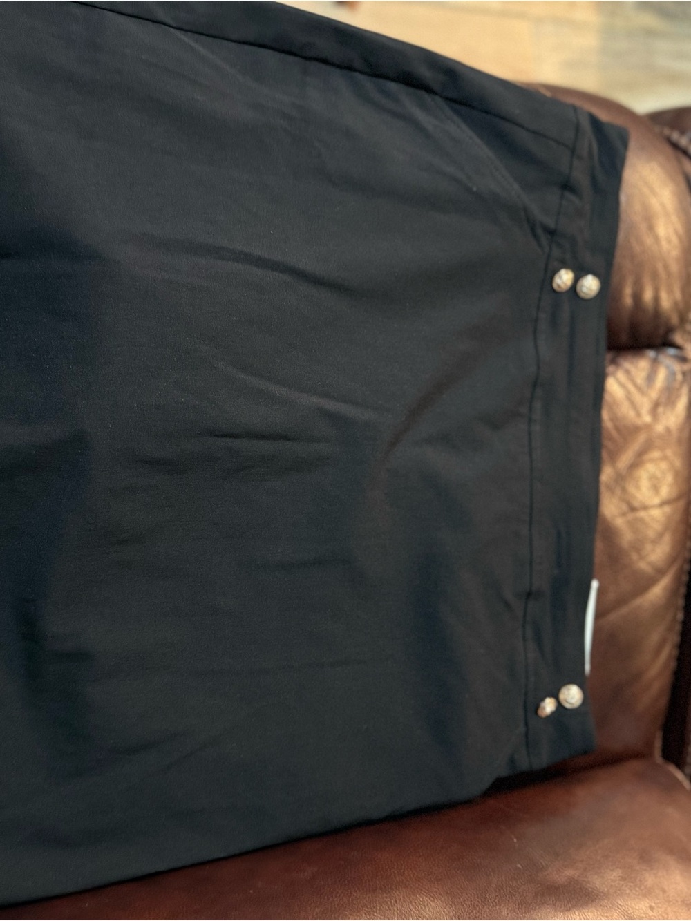 Coral Bay Black Women's Skort with Decorative Buttons